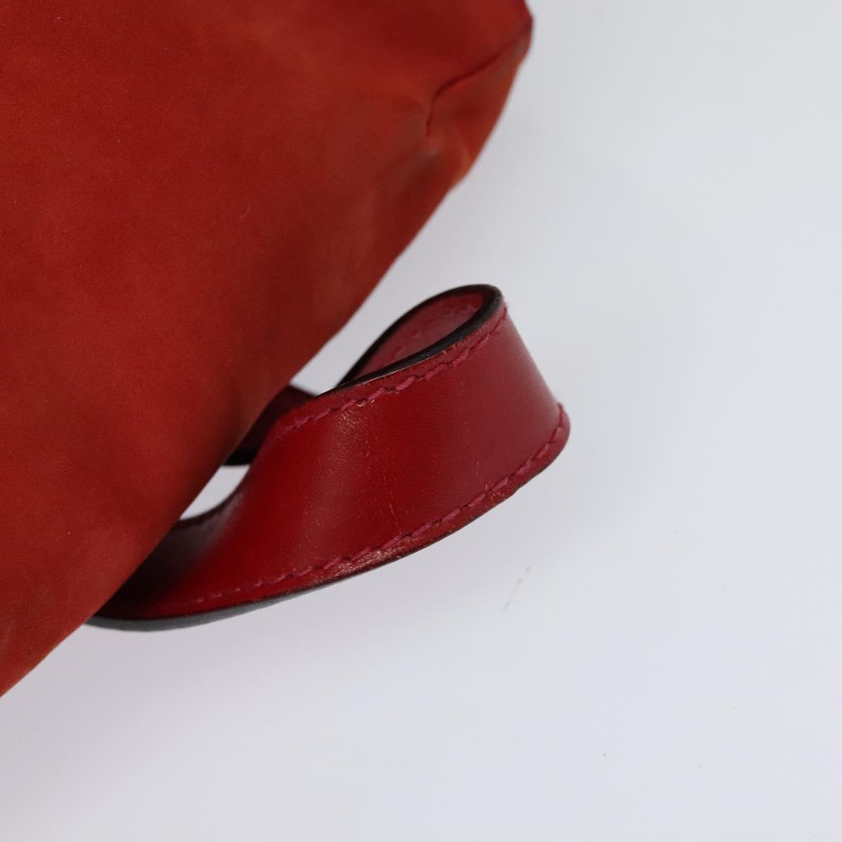 Salvatore Ferragamo Gancini Red Suede Backpack Bag (Pre-Owned)