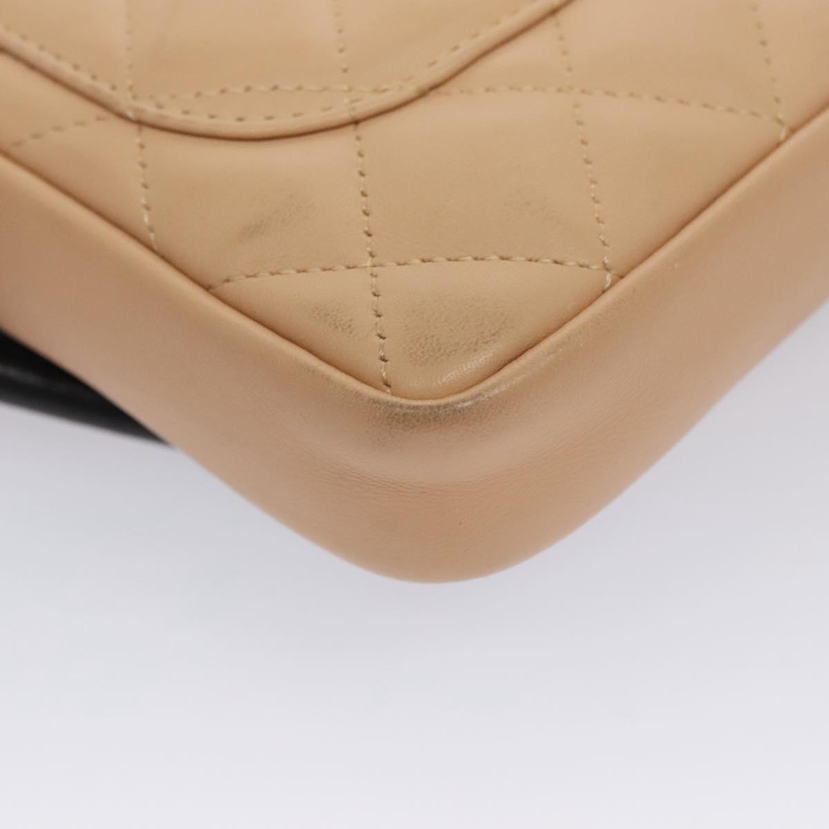 Chanel Cambon Line Beige Leather Shoulder Bag (Pre-Owned)