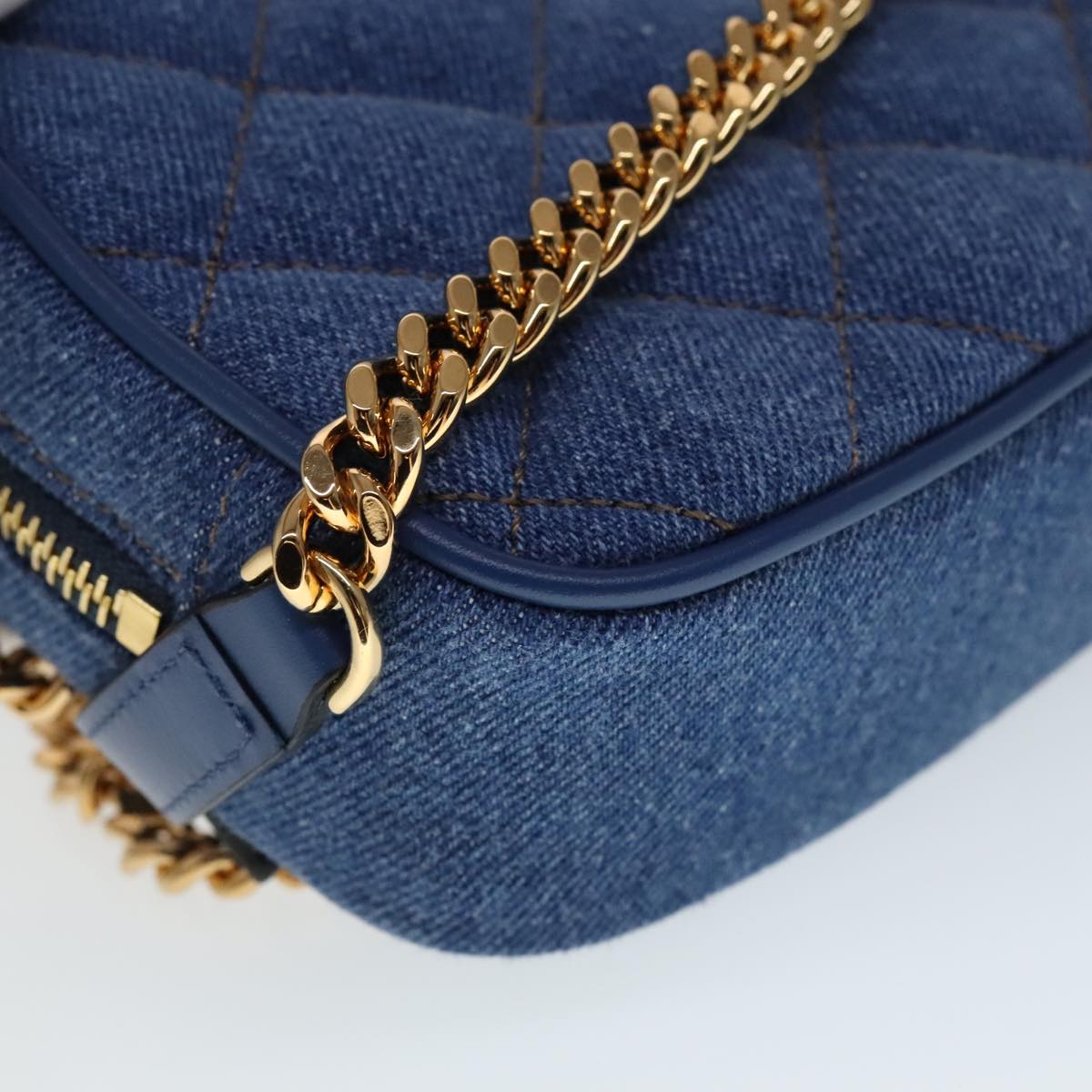 Versace Blue Denim - Jeans Shoulder Bag (Pre-Owned)