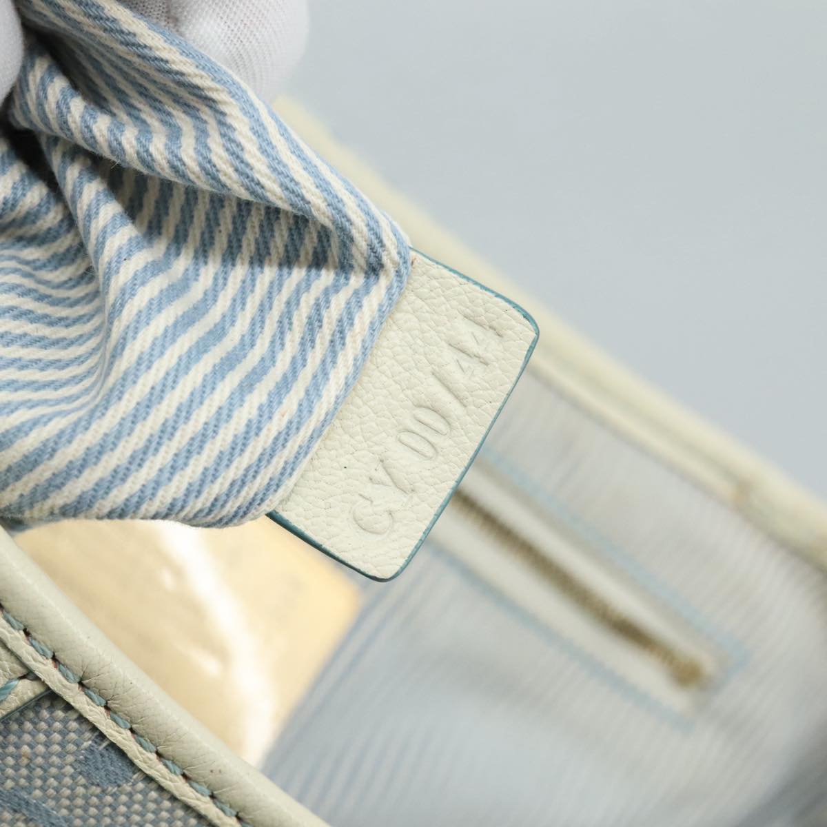 Céline Macadam Blue Canvas Shoulder Bag (Pre-Owned)