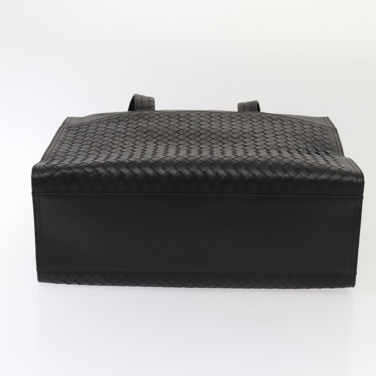 Bottega Veneta Intrecciato Black Leather Tote Bag (Pre-Owned)