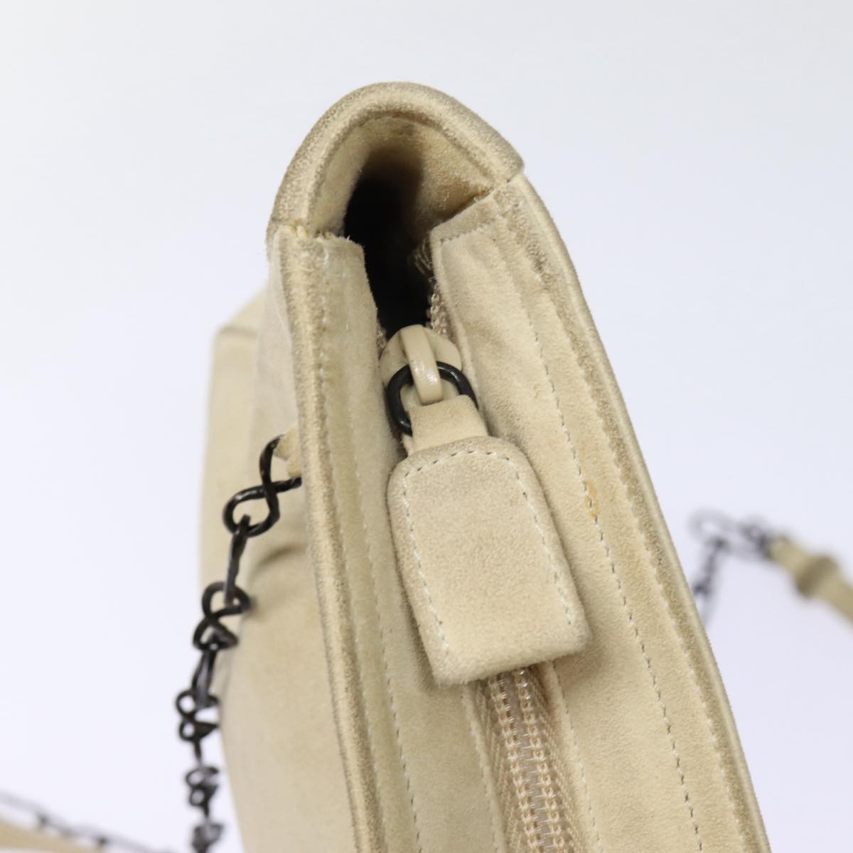 Prada Beige Suede Shoulder Bag (Pre-Owned)