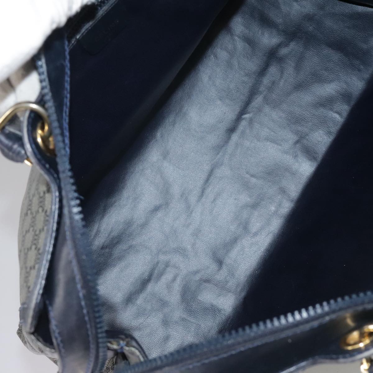 Céline Macadam Navy Canvas Handbag (Pre-Owned)