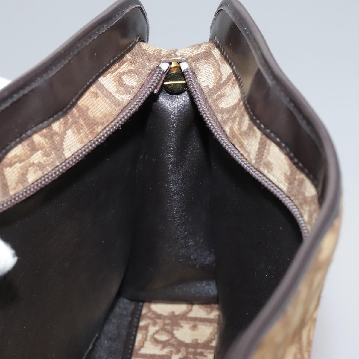 Dior Trotter Canvas Shoulder Bag Gold Canvas Shoulder Bag (Pre-Owned)