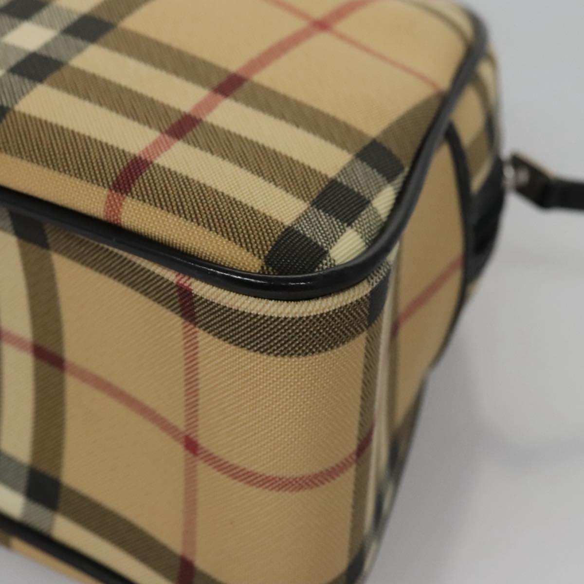 Burberry Nova Check Beige Canvas Handbag (Pre-Owned)