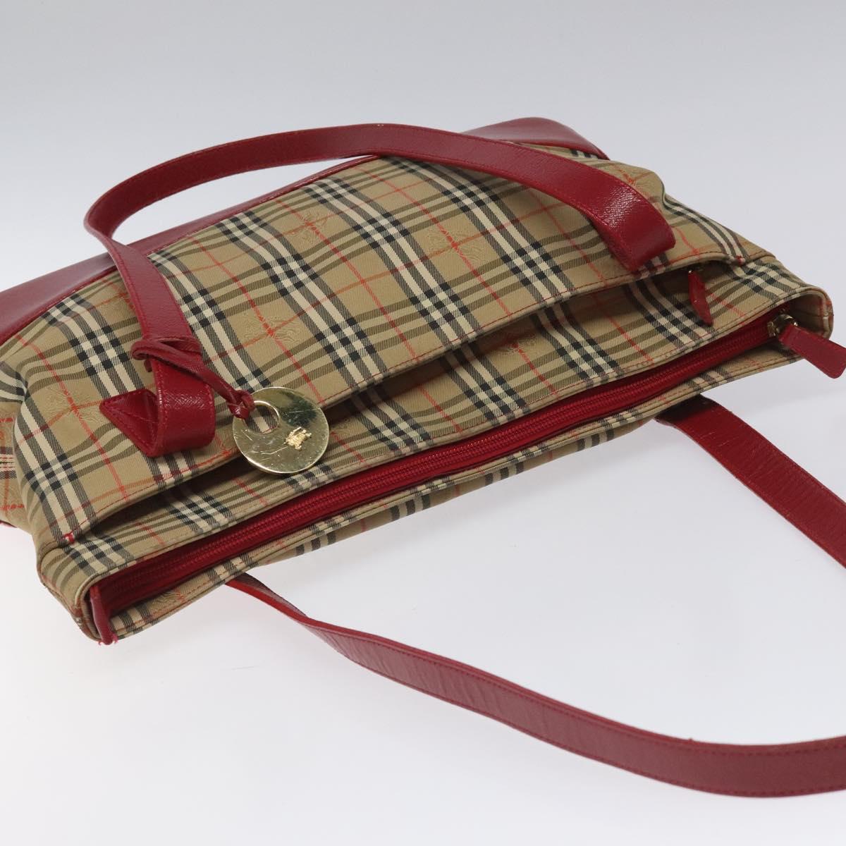 Burberry Nova Check Beige Canvas Tote Bag (Pre-Owned)