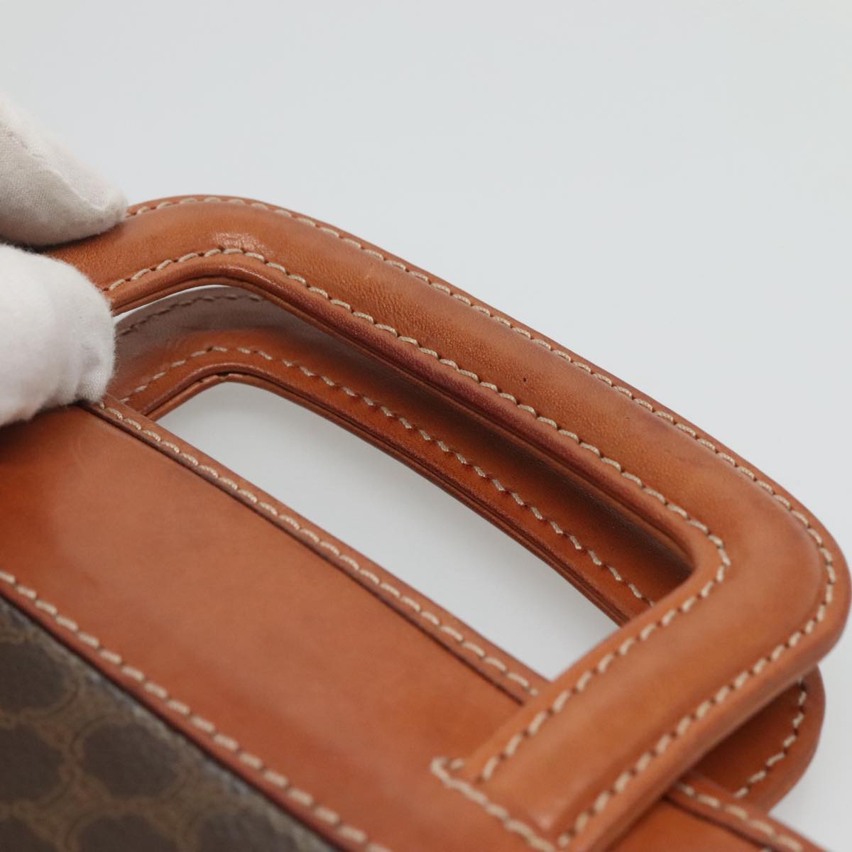 Céline Macadam Brown Canvas Briefcase Bag (Pre-Owned)