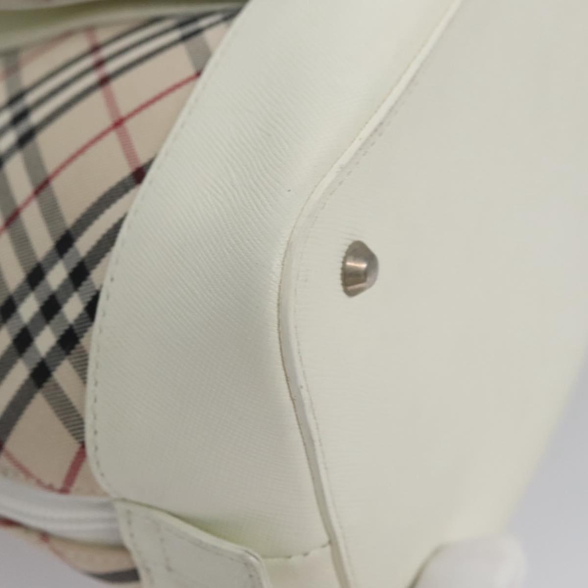 Burberry Nova Check Beige Canvas Handbag (Pre-Owned)