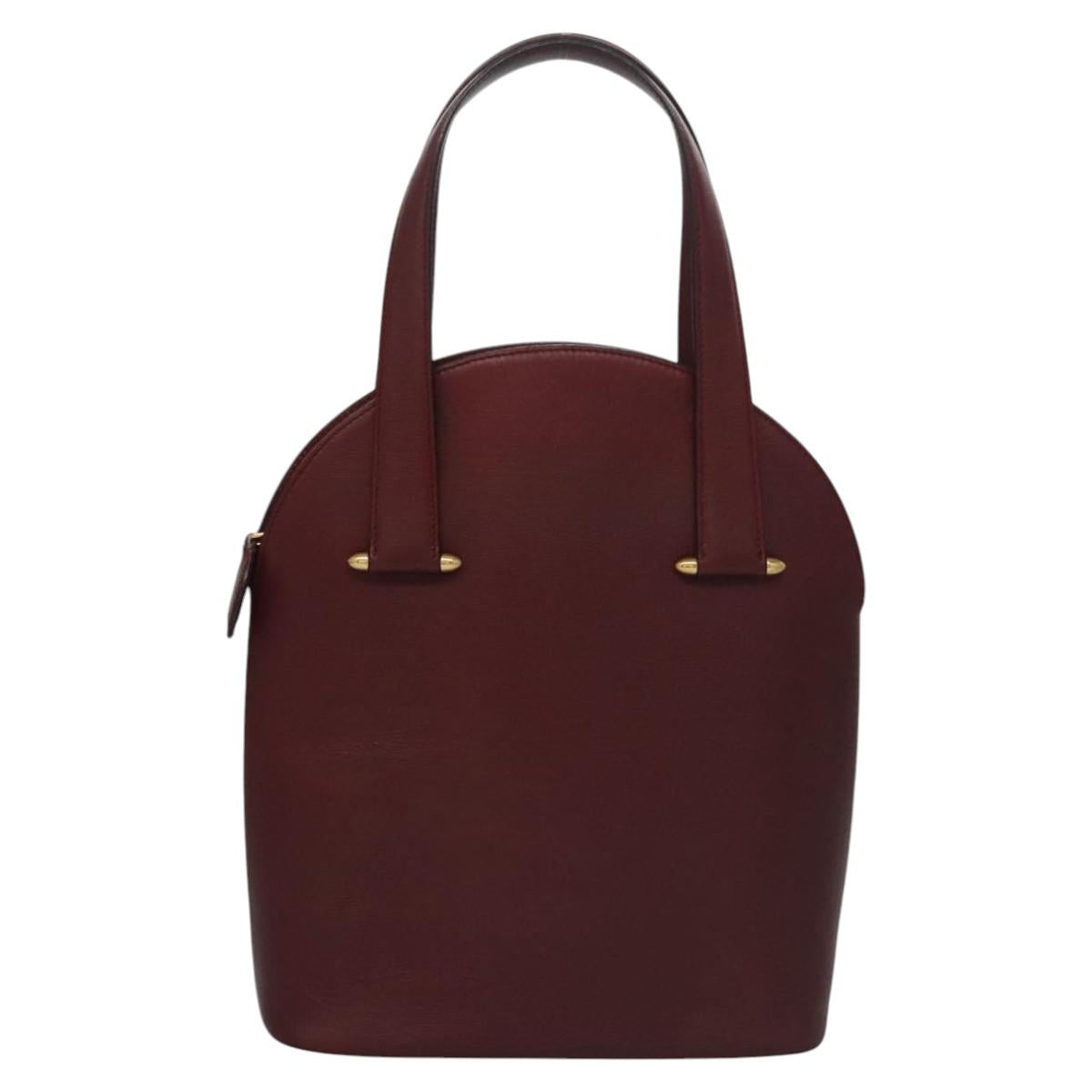 Cartier Must Line Burgundy Leather Handbag (Pre-Owned)