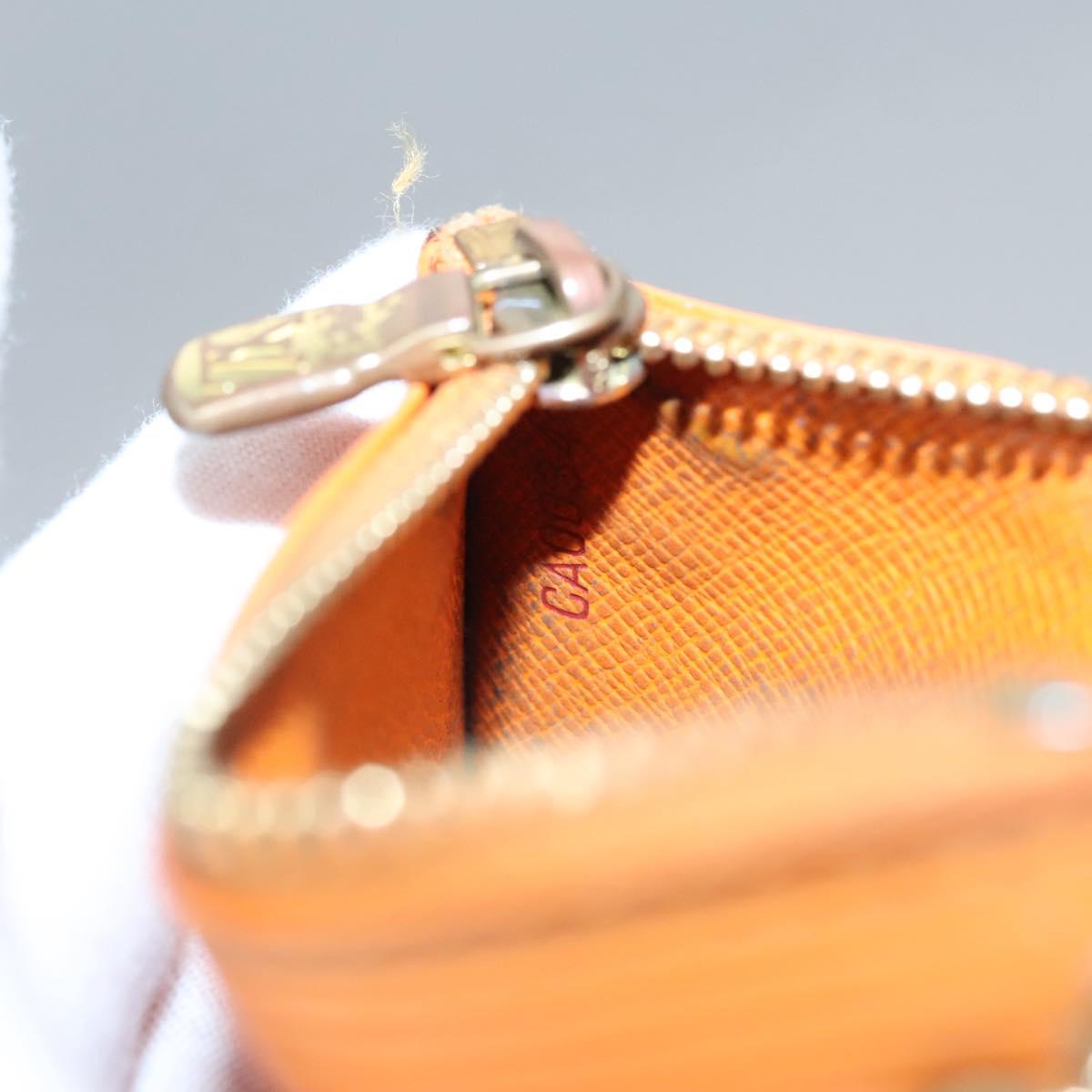 Louis Vuitton Pochette Clés Orange Leather Wallet (Pre-Owned)