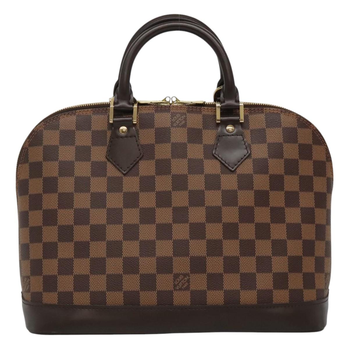 Louis Vuitton Alma Brown Canvas Handbag (Pre-Owned)
