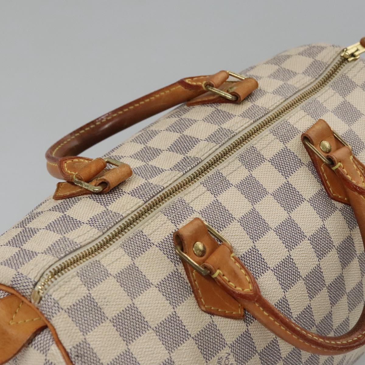 Louis Vuitton Speedy 30 White Canvas Handbag (Pre-Owned)