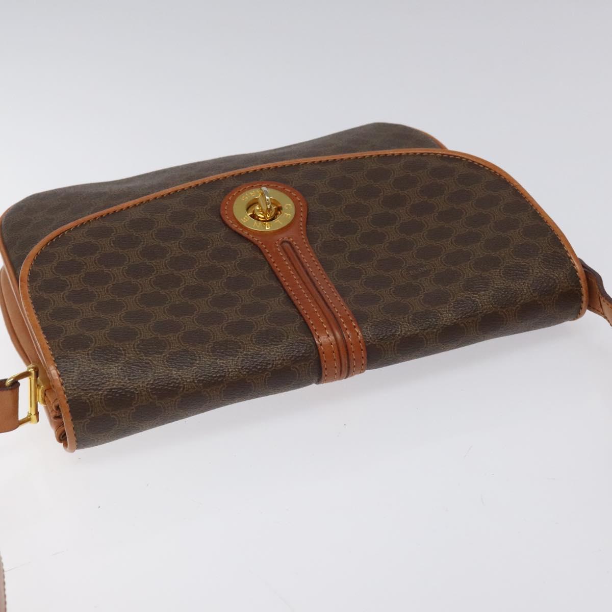 Céline Macadam Brown Canvas Shoulder Bag (Pre-Owned)