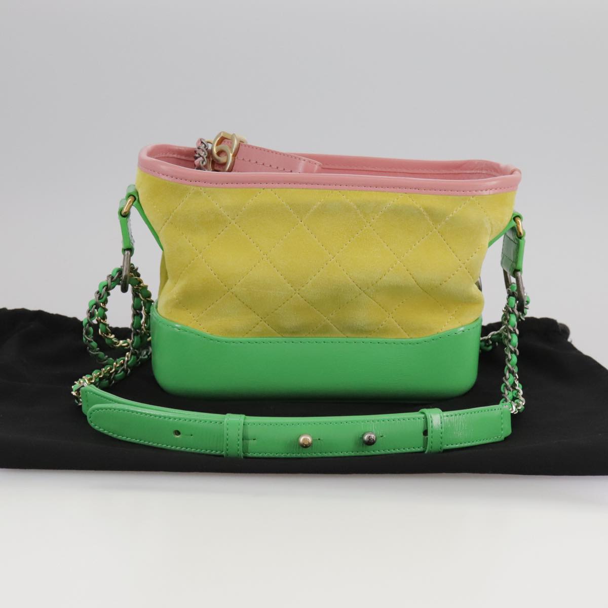 Chanel Gabrielle Yellow Suede Shoulder Bag (Pre-Owned)