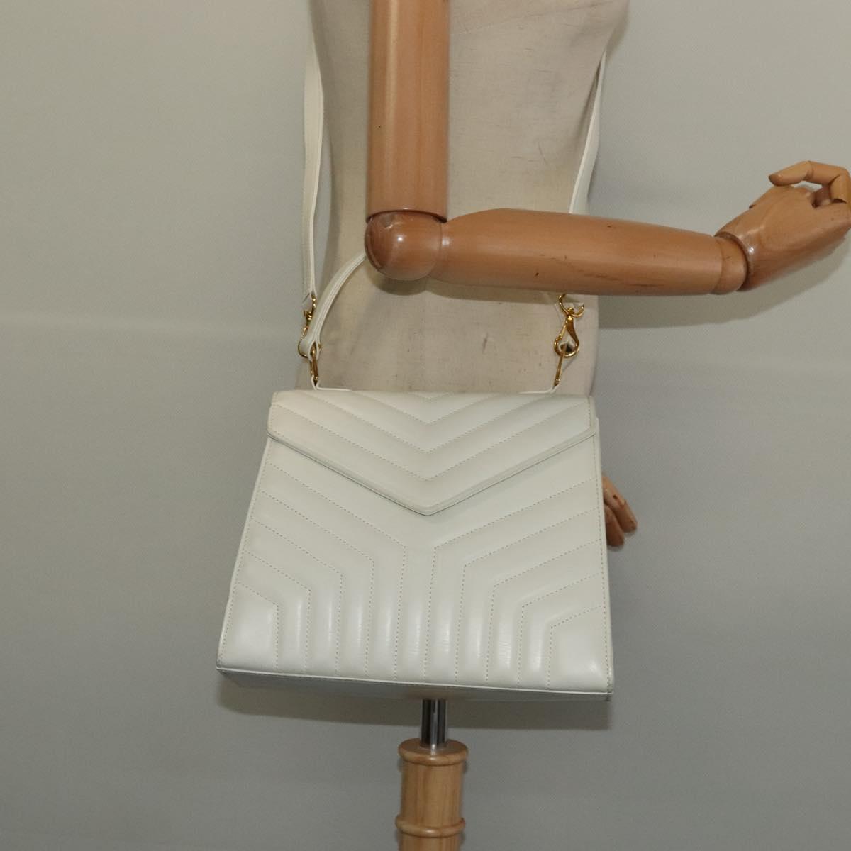 Yves Saint Laurent White Leather Handbag (Pre-Owned)