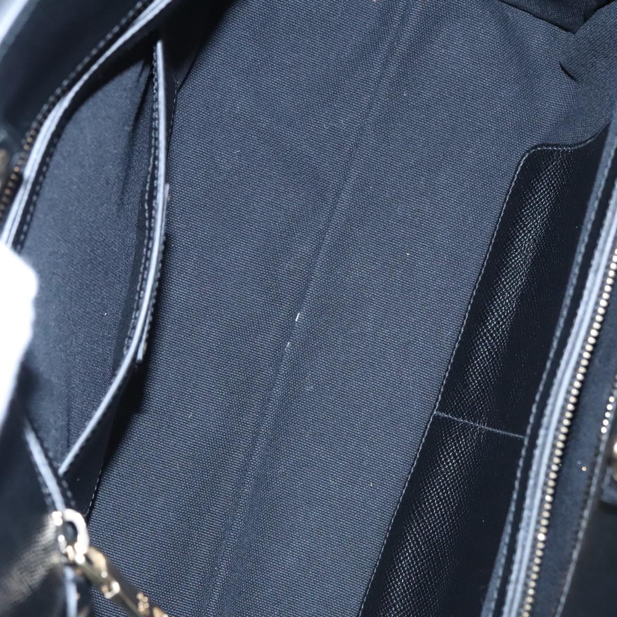 Prada Canapa Black Leather Handbag (Pre-Owned)
