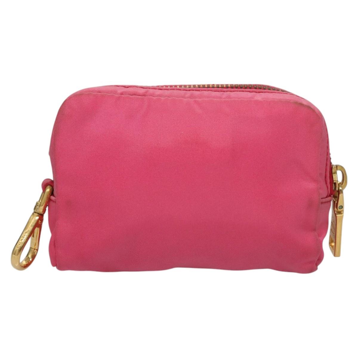 Prada Ribbon Pink Synthetic Clutch Bag (Pre-Owned)