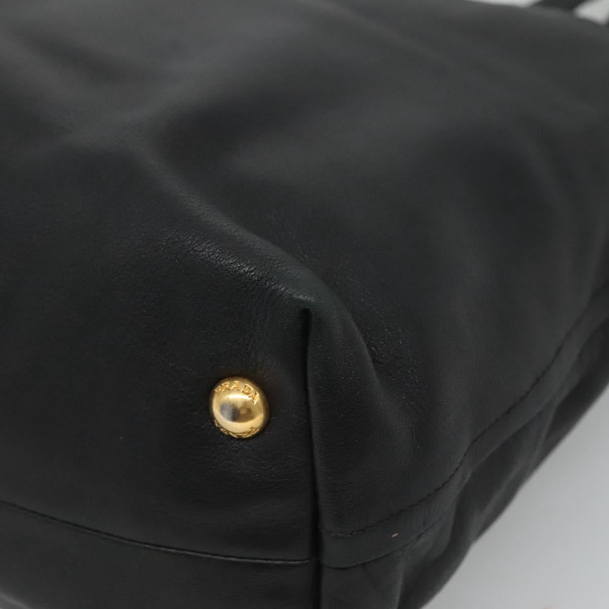 Prada Vitello Black Leather Tote Bag (Pre-Owned)