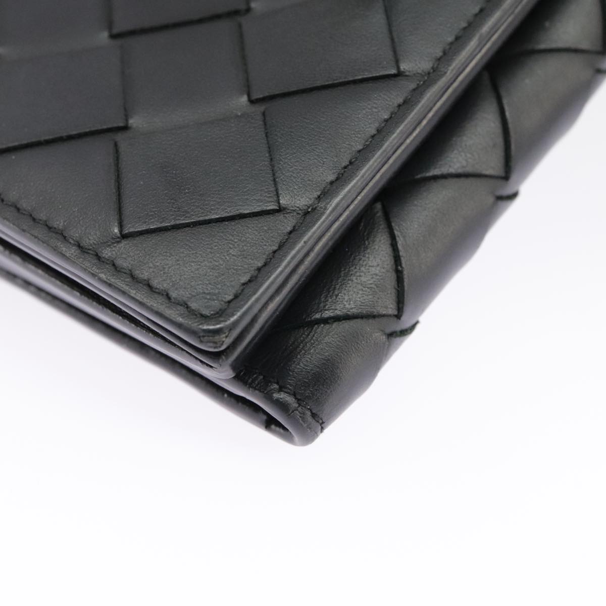 Bottega Veneta Intrecciato Black Leather Wallet (Pre-Owned)