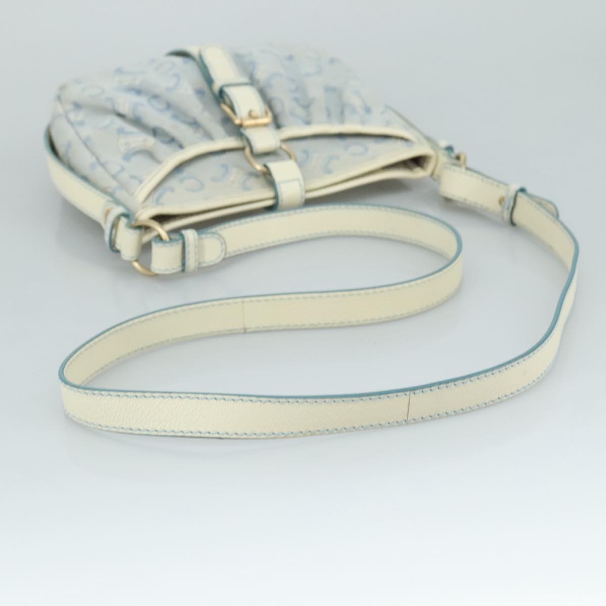 Céline Macadam Blue Canvas Shoulder Bag (Pre-Owned)
