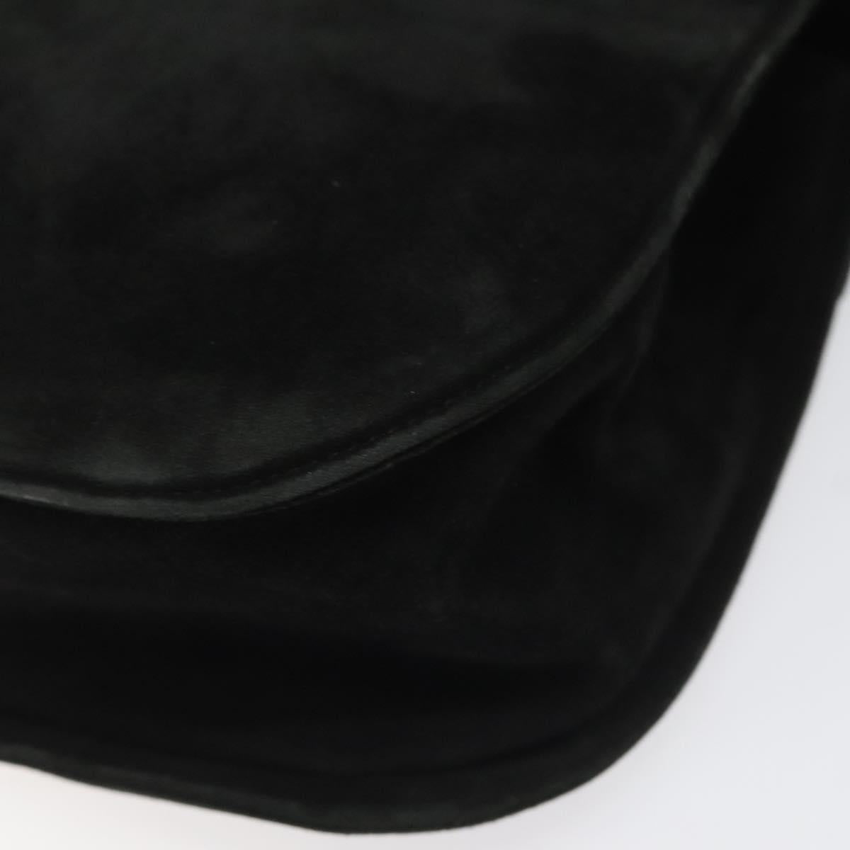 Salvatore Ferragamo Gancini Black Suede Shoulder Bag (Pre-Owned)