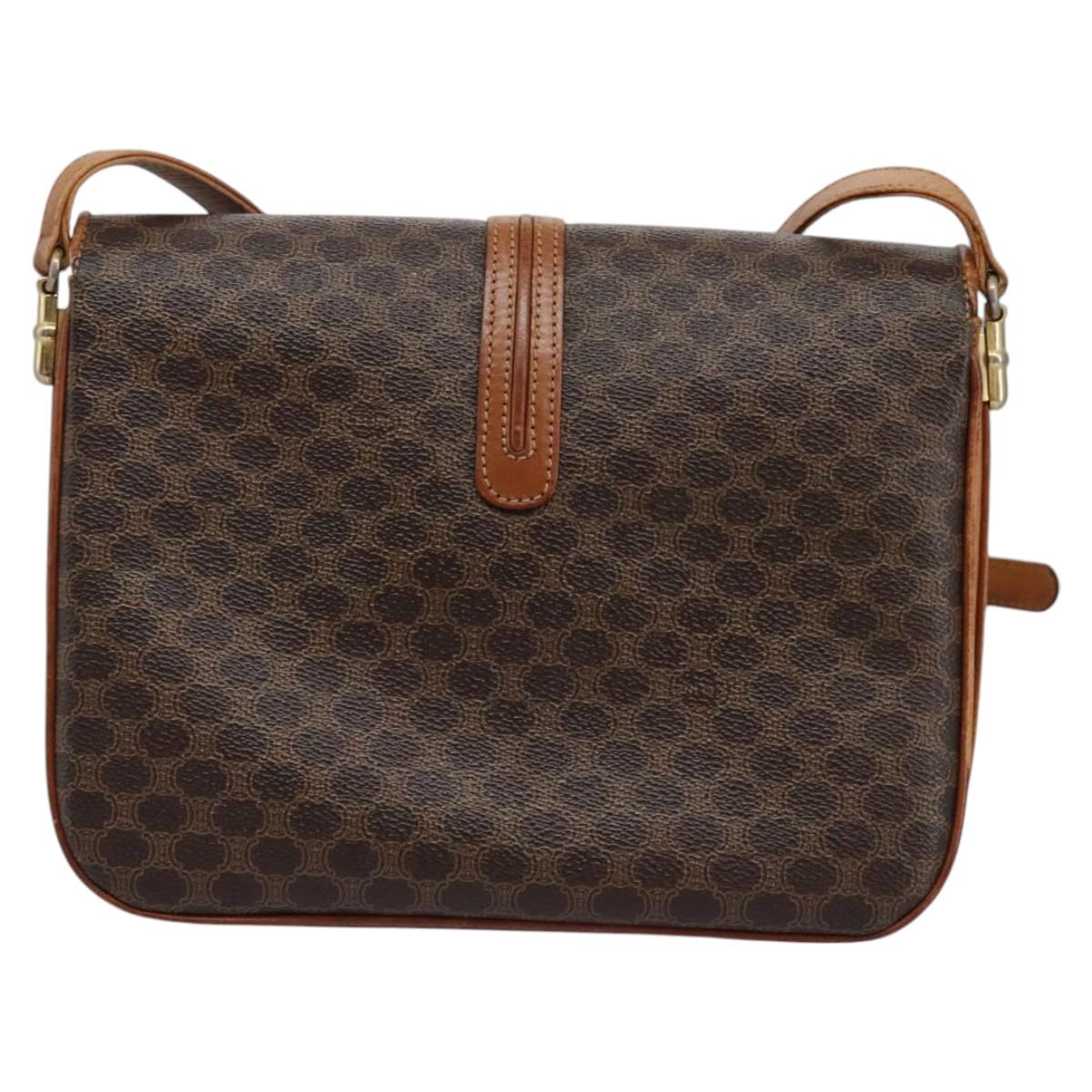 Céline Macadam Brown Canvas Shoulder Bag (Pre-Owned)