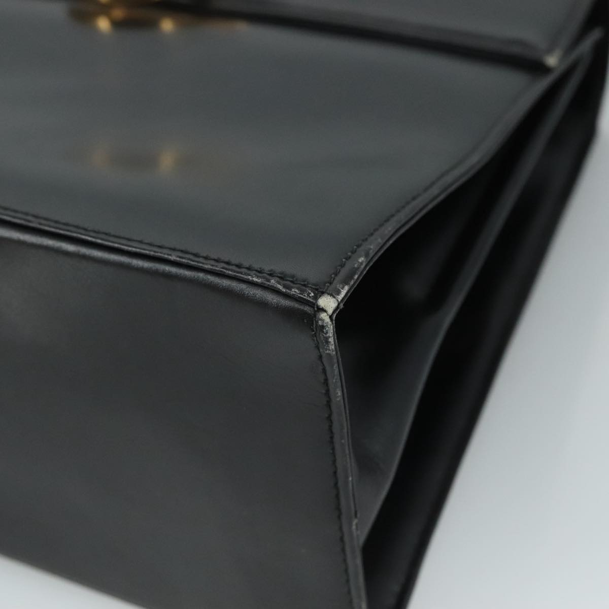 Salvatore Ferragamo Gancini Black Leather Handbag (Pre-Owned)