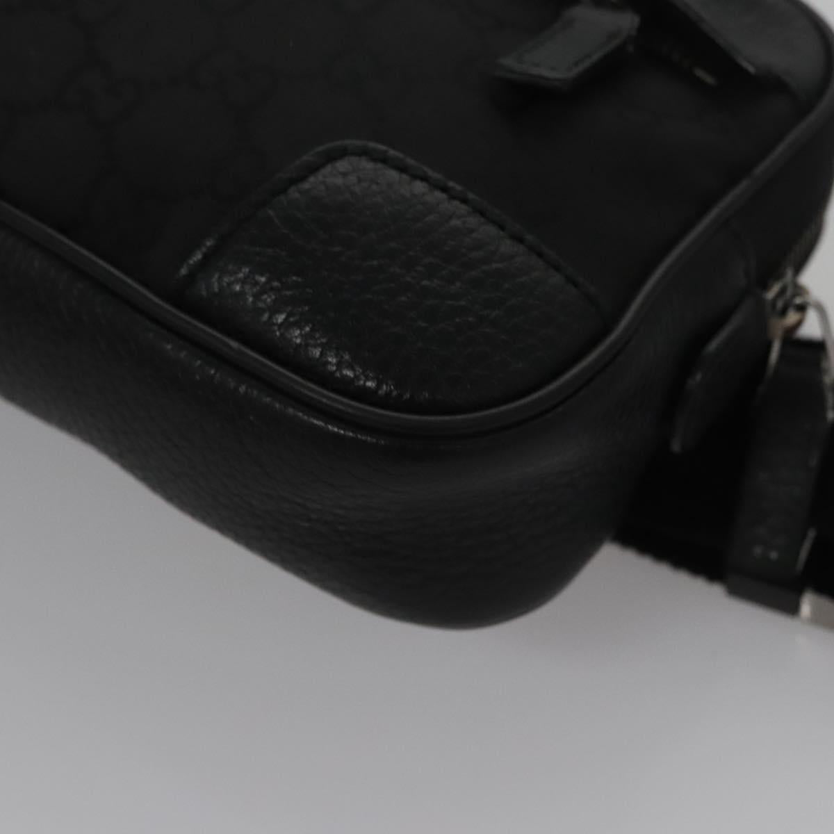 Gucci Gg Canvas Black Canvas Shoulder Bag (Pre-Owned)