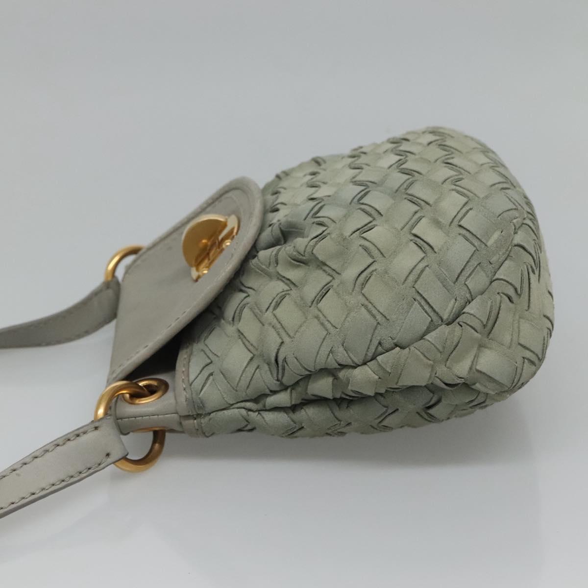 Miu Miu -- Grey Leather Shoulder Bag (Pre-Owned)