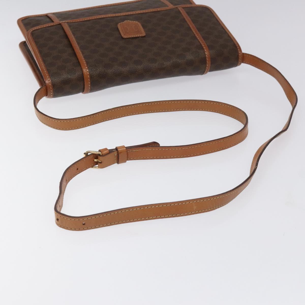 Céline Macadam Brown Canvas Shoulder Bag (Pre-Owned)