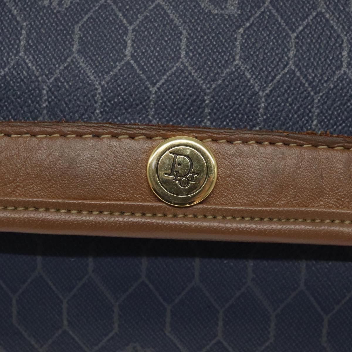 Dior Honeycomb Navy Canvas Clutch Bag (Pre-Owned)