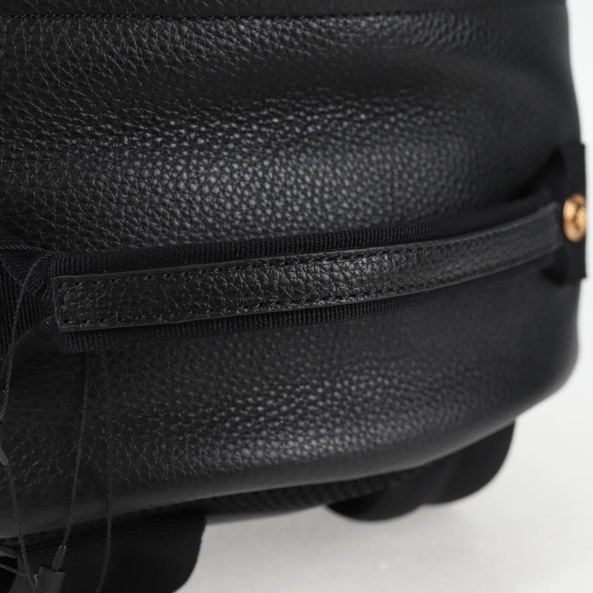 Versace Medusa Black Leather Backpack Bag (Pre-Owned)