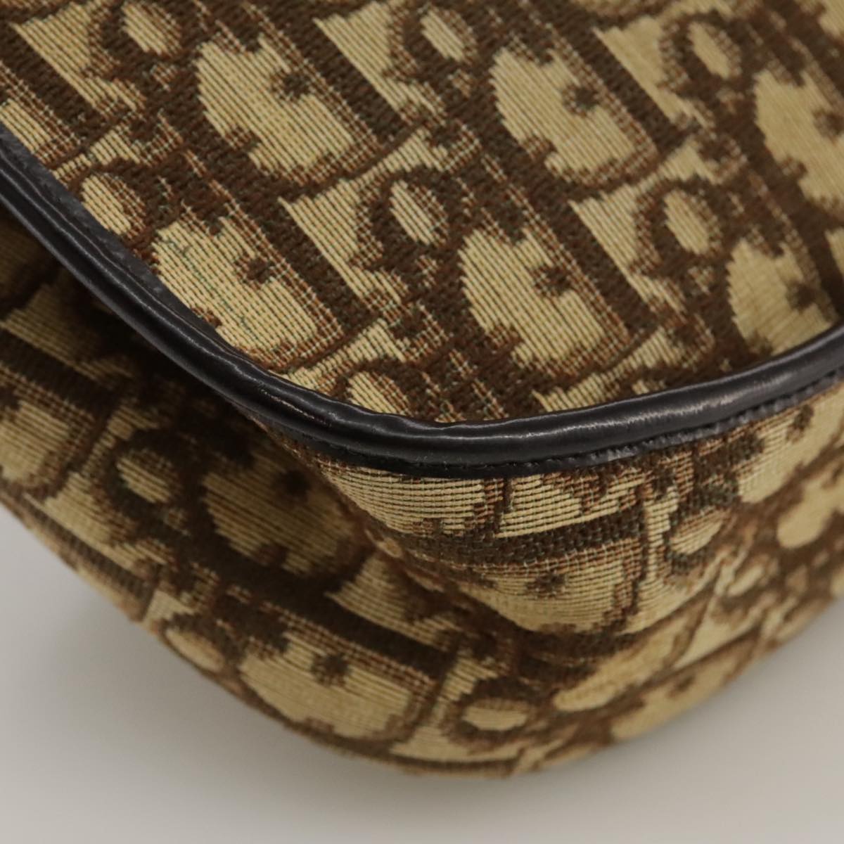Dior Trotter Brown Canvas Shoulder Bag (Pre-Owned)