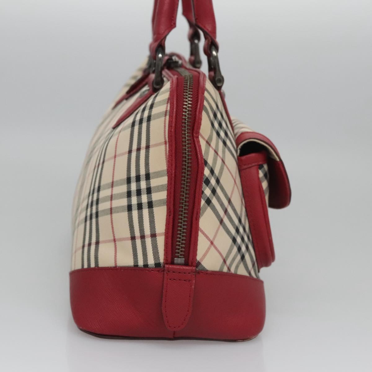 Burberry Nova Check Beige Canvas Handbag (Pre-Owned)