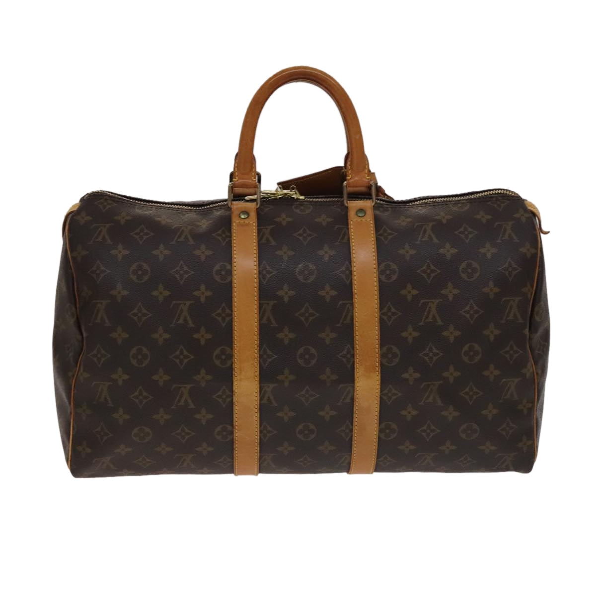 Louis Vuitton Keepall 45 Brown Canvas Travel Bag (Pre-Owned)