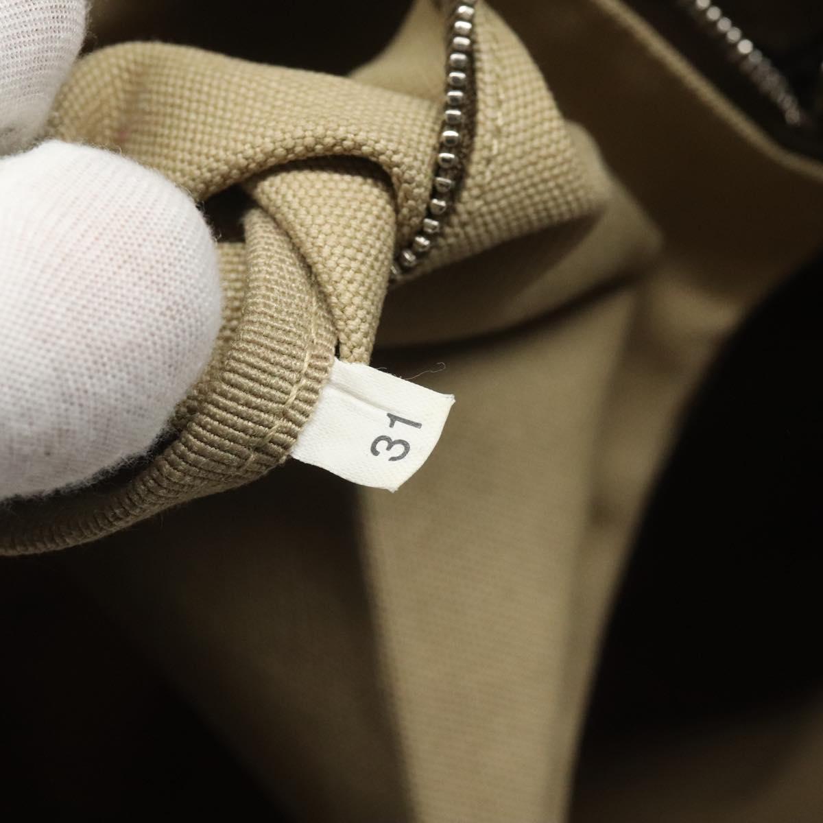 Prada Triangle Logo Beige Canvas Tote Bag (Pre-Owned)
