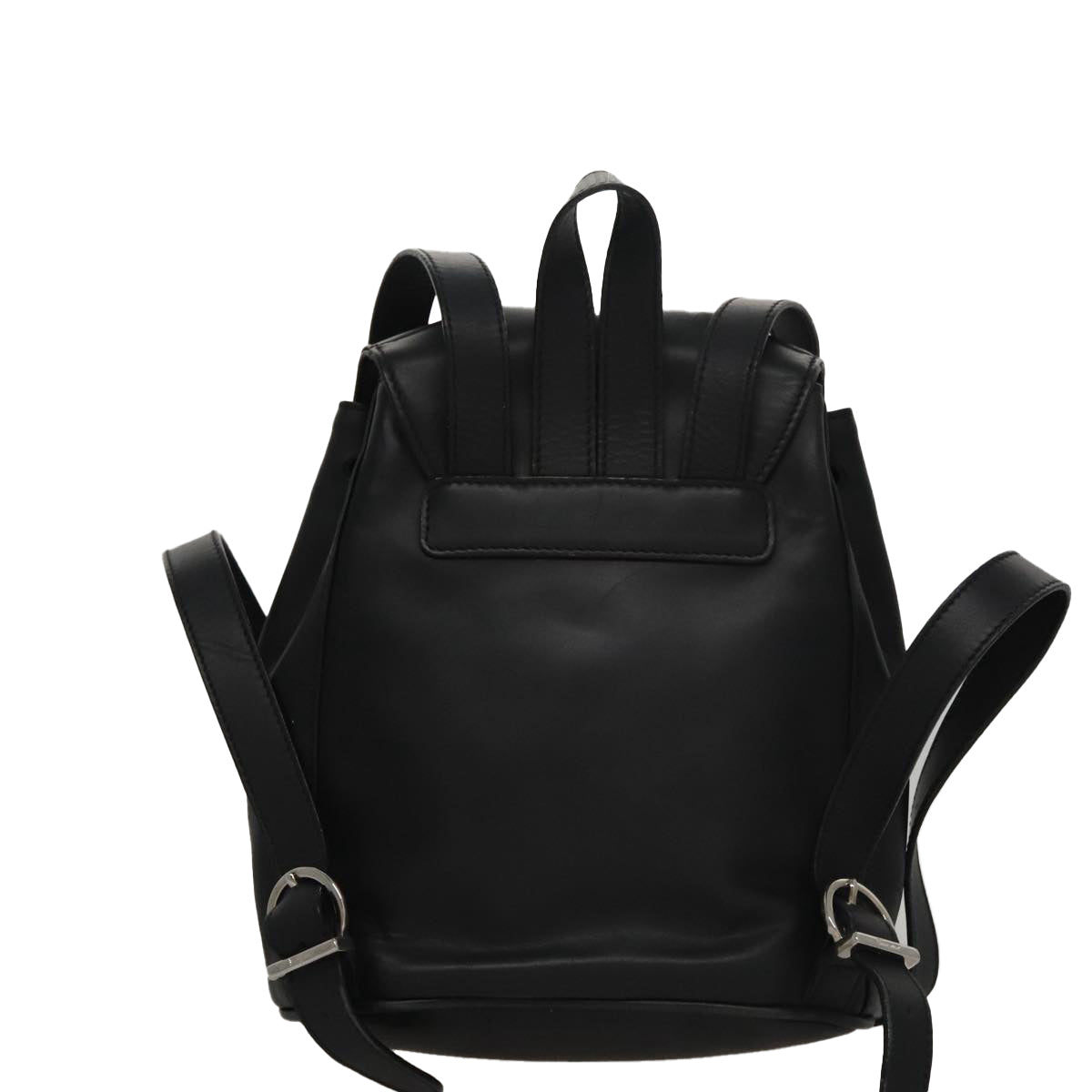 Salvatore Ferragamo Gancini Black Leather Backpack Bag (Pre-Owned)