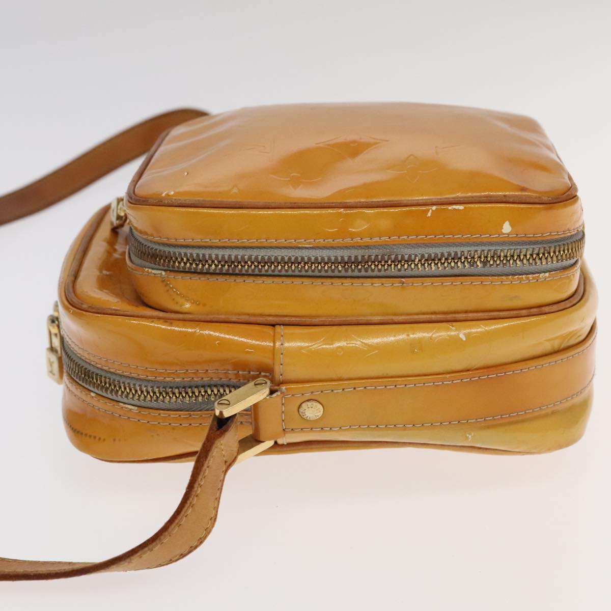 Louis Vuitton Wooster Yellow Patent Leather Clutch Bag (Pre-Owned)