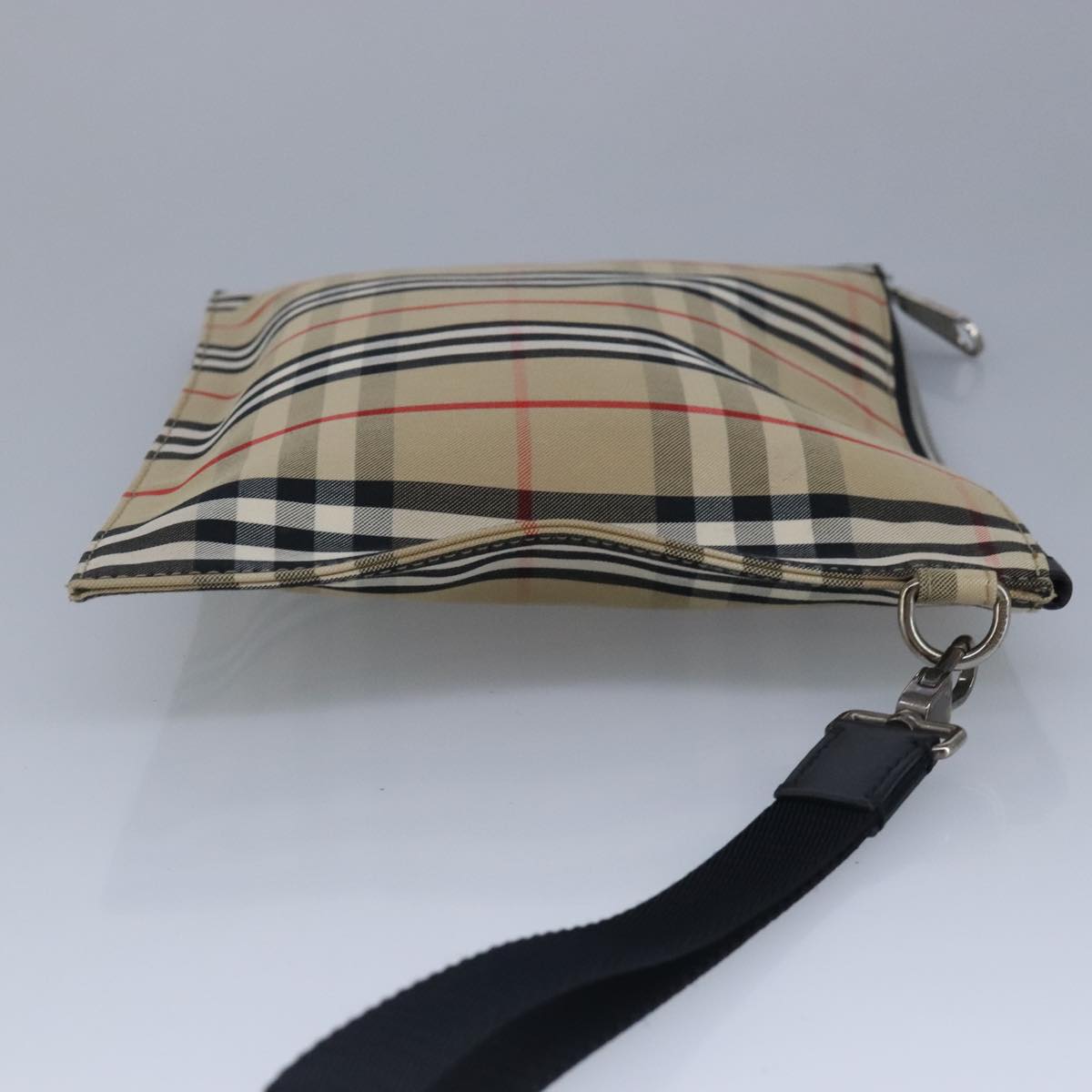 Burberry Nova Check Beige Canvas Clutch Bag (Pre-Owned)