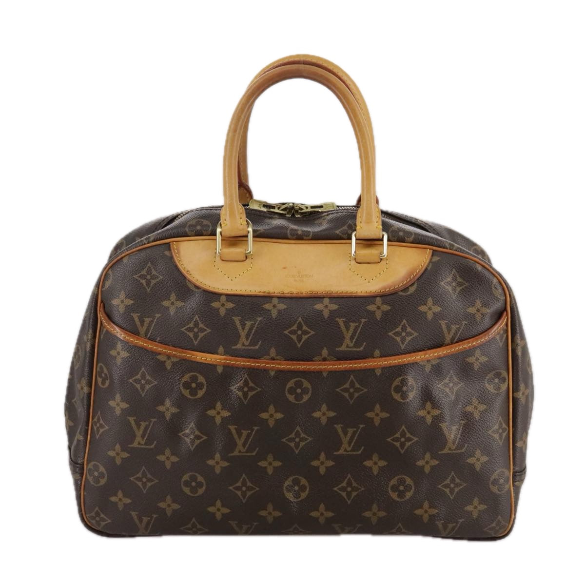 Louis Vuitton Deauville Brown Canvas Handbag (Pre-Owned)