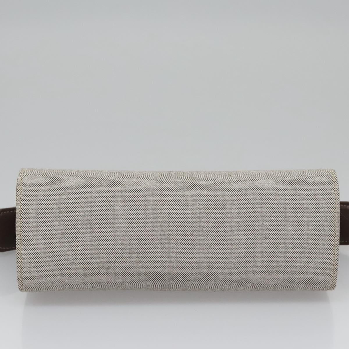 Bulgari Logo Grey Canvas Clutch Bag (Pre-Owned)