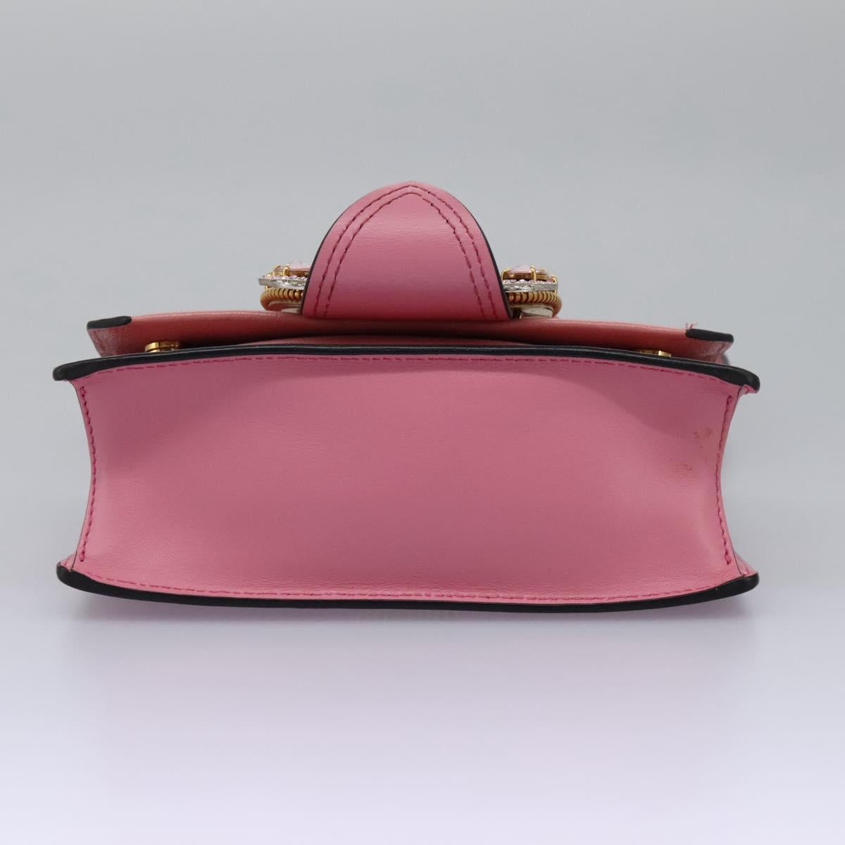 Miu Miu Madras Pink Leather Shoulder Bag (Pre-Owned)
