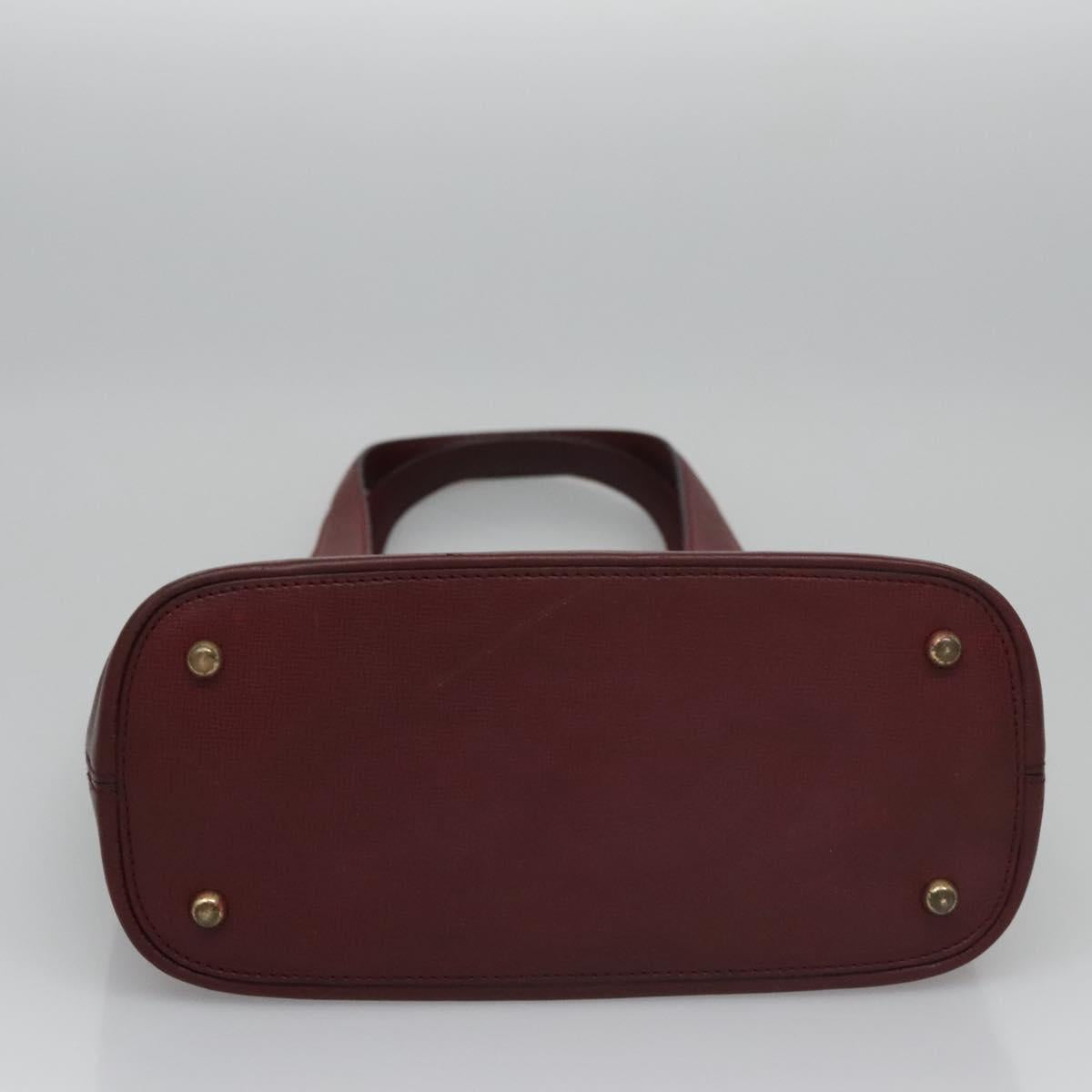 Cartier Must Line Burgundy Leather Handbag (Pre-Owned)