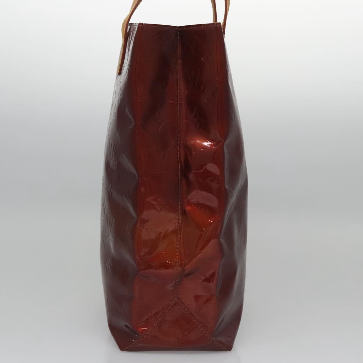 Louis Vuitton Reade Burgundy Patent Leather Handbag (Pre-Owned)