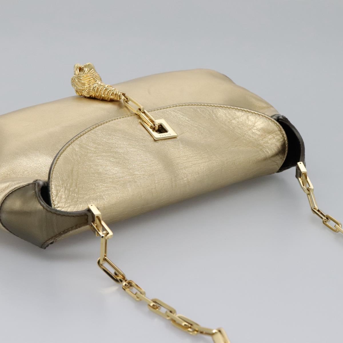 Gucci Jackie Vintage Gold Leather Shoulder Bag (Pre-Owned)