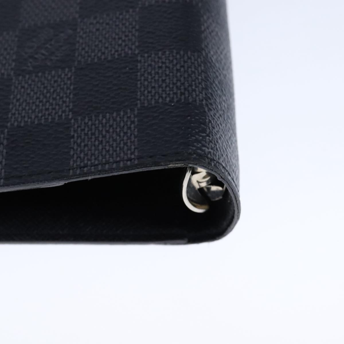 Louis Vuitton Agenda Mm Black Canvas Wallet (Pre-Owned)