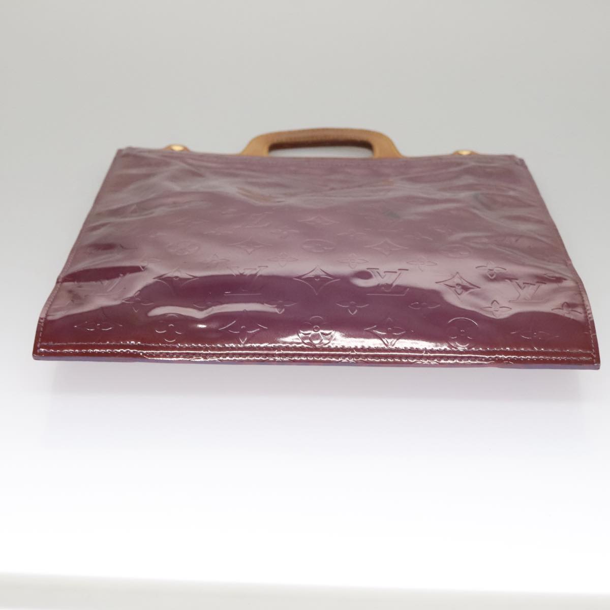 Louis Vuitton Stanton Purple Patent Leather Tote Bag (Pre-Owned)