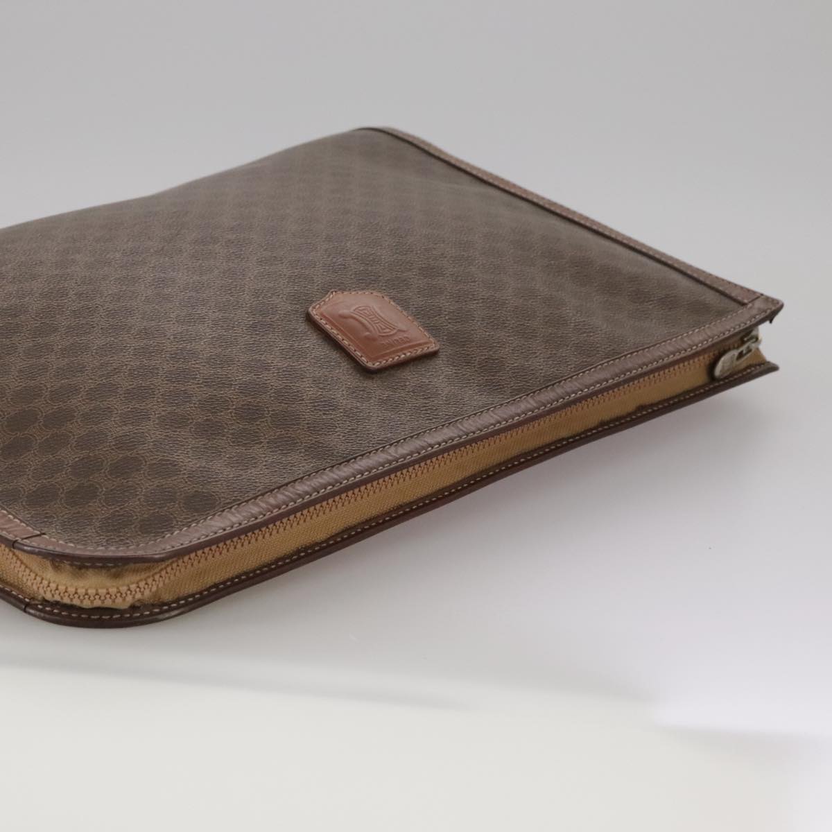 Céline Macadam Brown Canvas Briefcase Bag (Pre-Owned)