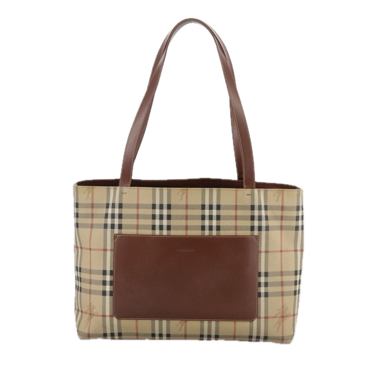 Burberry Nova Check Beige Canvas Tote Bag (Pre-Owned)