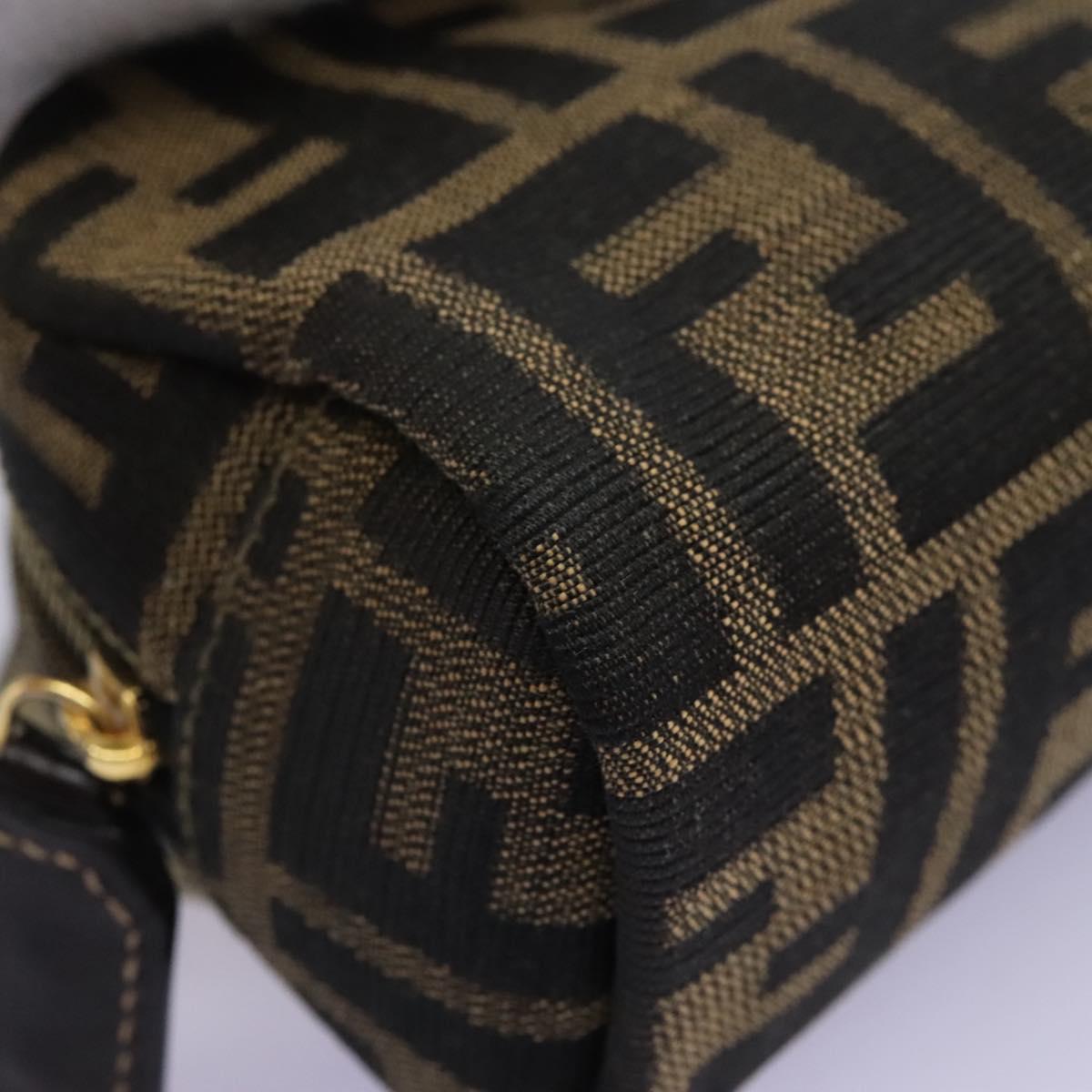 Fendi Zucca Brown Canvas Clutch Bag (Pre-Owned)